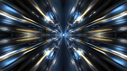 Poster - Dynamic light streaks abstract speed and movement background