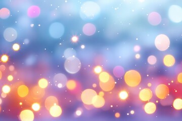 Poster - Bright and colorful abstract light background with festive Christmas lights shining brightly, Abstract Light Background with Christmas Lights and Colorful Bokeh Glitter Glow