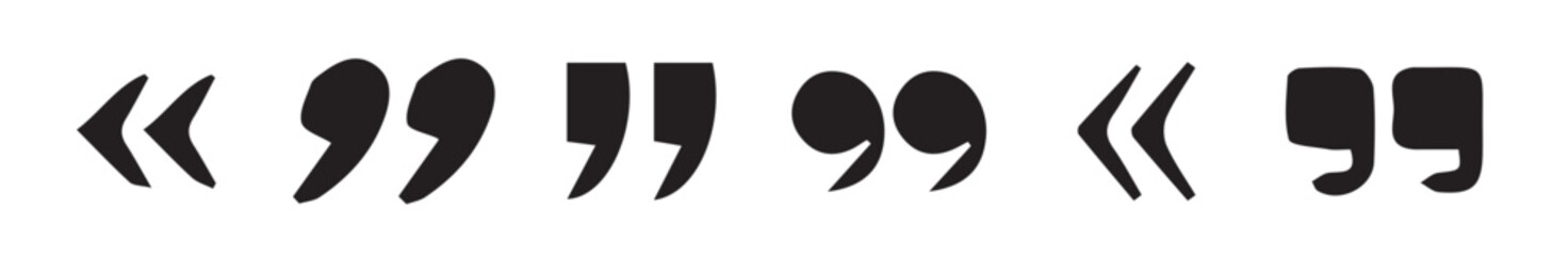 Poster - Set of quote mark. Quotes icon vector set.black sign isolated on white background. Vector illustration eps 10.