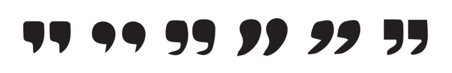 Poster - Set of quote mark. Quotes icon vector set.black sign isolated on white background. Vector illustration eps 10.