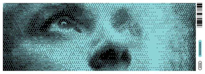 Poster - Exploring Y2K Aesthetics with Dada Influences in a Bold Vector Illustration of Abstract Expression