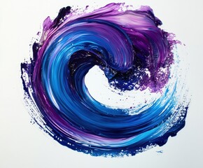 Poster - abstract swirl of colors: a vibrant swirl of blue and purple paint creates a dynamic and captivating