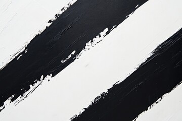 Poster - Abstract Diagonal Brushstrokes: A striking minimalist artwork featuring bold diagonal brushstrokes in contrasting black and white, creating a visually dynamic and modern composition.