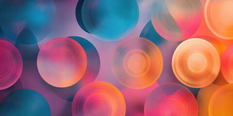 Poster - abstract colorful spheres: an abstract, almost hypnotic image of multiple colorful spheres arranged 