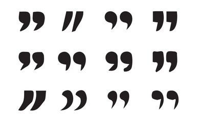 Poster - Set of quote mark, quotes icon vector sign design. Black quotes icon. Speech mark symbol.Speech mark. inverted commas symbol. vector illustration eps 10.
