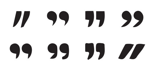 Poster - Set of quote mark, quotes icon vector sign design. Black quotes icon. Speech mark symbol.Speech mark. inverted commas symbol. vector illustration eps 10.