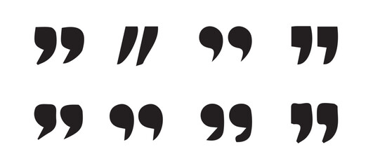 Poster - Set of quote mark, quotes icon vector sign design. Black quotes icon. Speech mark symbol.Speech mark. inverted commas symbol. vector illustration eps 10.