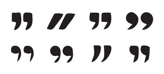 Poster - Set of quote mark, quotes icon vector sign design. Black quotes icon. Speech mark symbol.Speech mark. inverted commas symbol. vector illustration eps 10.