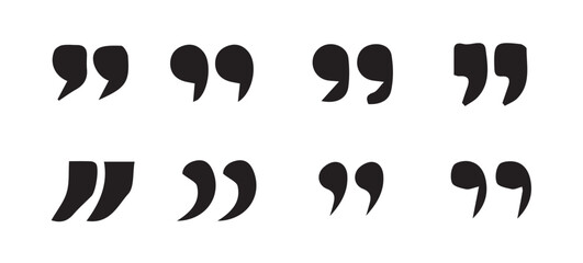 Poster - Quotes icon set. Quote marks. isolated on white background.Quotation marks.Black quotes icon collection.Vector quote sign.vector illustration eps 10.