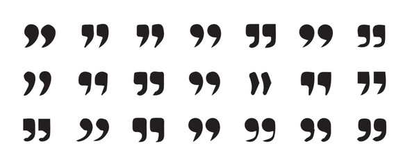 Poster - Quotes icon set. Quote marks. isolated on white background.Quotation marks.Black quotes icon collection.Vector quote sign.vector illustration eps 10.
