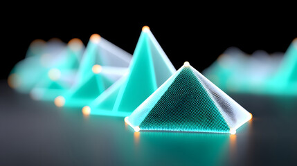 Poster - abstract light three-dimensional luminous particles technology sense kv main visual background
