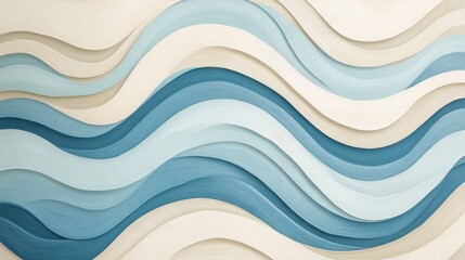 Poster - abstract ocean wave: a mesmerizing abstract design reminiscent of ocean waves, composed of layered s