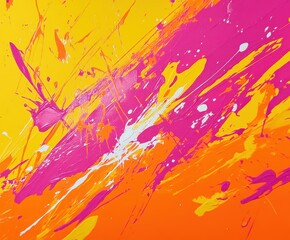 Poster - abstract art splatter: a vibrant display of abstract art, featuring a dynamic splatter of colors, cr