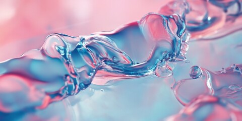 Poster - abstract water flow: captivating close-up of fluid motion, the image presents a dynamic interplay of