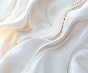 Poster - Creamy Silk Drape: Luxurious folds of cream-colored silk create a captivating abstract pattern, evoking a sense of smoothness, elegance, and sophistication.