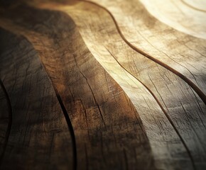 Poster - wood grain serenity: a high-definition close-up that reveals the intricate textures and natural patt