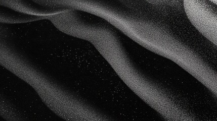 Poster - sand dunes: an elegant, monochromatic capture of undulating sand dunes, their textures sculpted by t