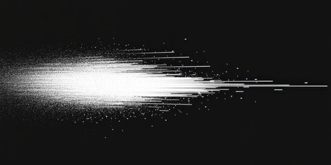 Poster - Speed of Light: Capturing the essence of velocity and innovation, a luminous trail streaks across a dark canvas, evoking a sense of rapid progress, motion, and technological advancement.
