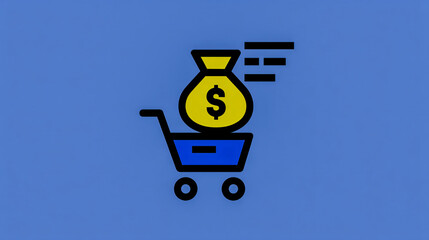 Poster - Icon stand for a side con game for e commerce businesses.