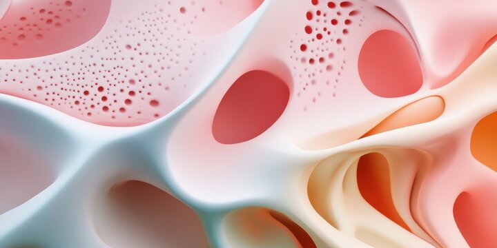 Abstract Organic Forms: An abstract, close-up shot reveals the intricate, multi-layered forms of a soft, organic structure, highlighting its smooth, textured surfaces and the play of light.