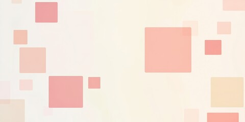 Poster - abstract pastel squares: a serene and minimalist abstract design with soft, pastel-colored squares a