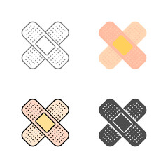 Wall Mural - Bandages Vector Icon