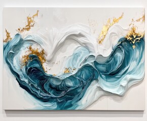 Poster - oceanic artistry: capturing the essence of the sea, an elegant art piece showcases the raw beauty of