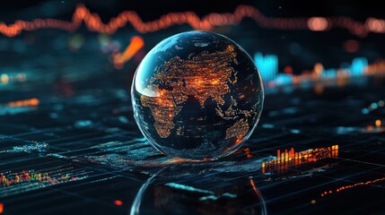 Poster - Global Network: A Futuristic Vision of interconnected World