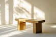 © HO - minimalist bench for kneeling meditation pose
