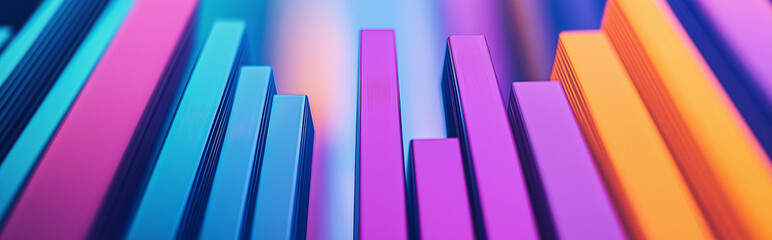 Poster - Abstract colorful graph showing data visualization with stylish gradient and modern design