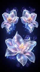 Poster - Beautiful flower with glowing petals capturing the essence of nature's beauty and radiance