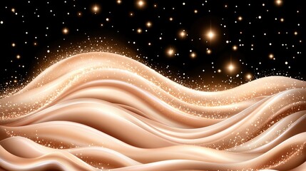 Poster - Flowing wavy wave with smooth curves and dynamic motion captured in an artistic and fluid design