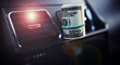© alexkich - Concept background. dollars with a car key lie in inside cars. financial concept