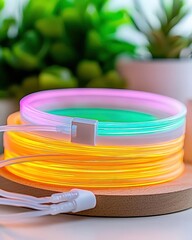 Poster - Striking glow light with a cord illuminating the space with a warm and inviting radiance