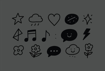 Poster - Arrow, Heart, Star, Music Note, Checkmark, Swirl
