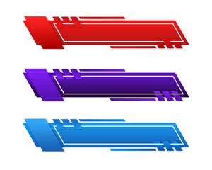 Leinwandbilder - modern lower third design gradient color set of banners for element design png file