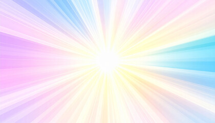 Wall Mural - radiant burst of light in pastel tones creates celestial atmosphere, with luminous beams radiating o