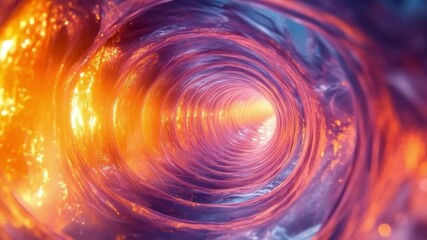 Poster - Illuminating Path: An abstract, mesmerizing tunnel of light and color, beckoning viewers towards an unknown destination, a visual metaphor for journeys of discovery and endless possibilities.