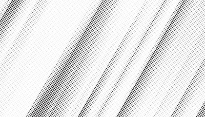 Leinwandbilder - Diagonal, oblique, slanting effect dots geometric vector pattern. Abstract halftone texture and background. Vector illustration.	