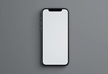 Fototapete - Smartphone mockup with white blank screen isolated on grey background. isolated on white background	