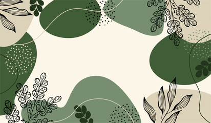 Wall Mural - Abstract art background vector. Hand drawn colourful art background design.