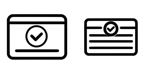 Poster - Vector illustration of two checkmark icons representing confirmation and approval in digital design contexts