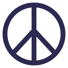 Wall Mural - Peace icon vector isolated on white background.