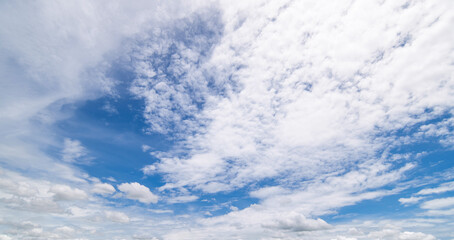 Wall Mural - clear blue sky background,clouds with background, blue sky background with tiny clouds. white fluffy