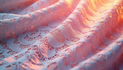 Geometric pattern lace fabric, subtle shadows , texture, design, stylish