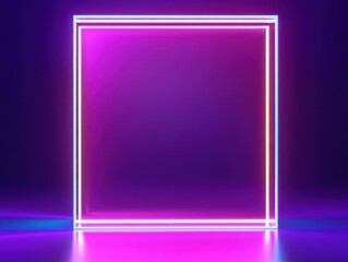 Aufkleber - Neon light frame