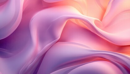 Aufkleber - Elegant Abstract Pink and Purple Silk Waves Background with Soft Light and Smooth Texture for Modern Graphic Design and Artistic Wallpaper