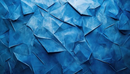 Poster - Torn Edges of Blue Paper Create an Abstract Textured Background with a Decorative Grunge Effect Perfect for Art and Design Projects