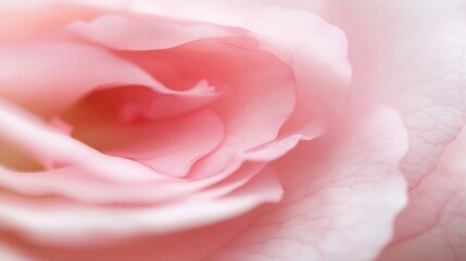 Aufkleber - Close-up view of a delicate pink rose, showcasing the soft, layered petals and subtle texture of the bloom.  The image evokes feelings of romance and serenity. : Generative AI
