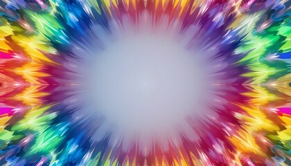 Poster - Abstract Colorful Circular Burst with Rainbow Hues and Central Softness